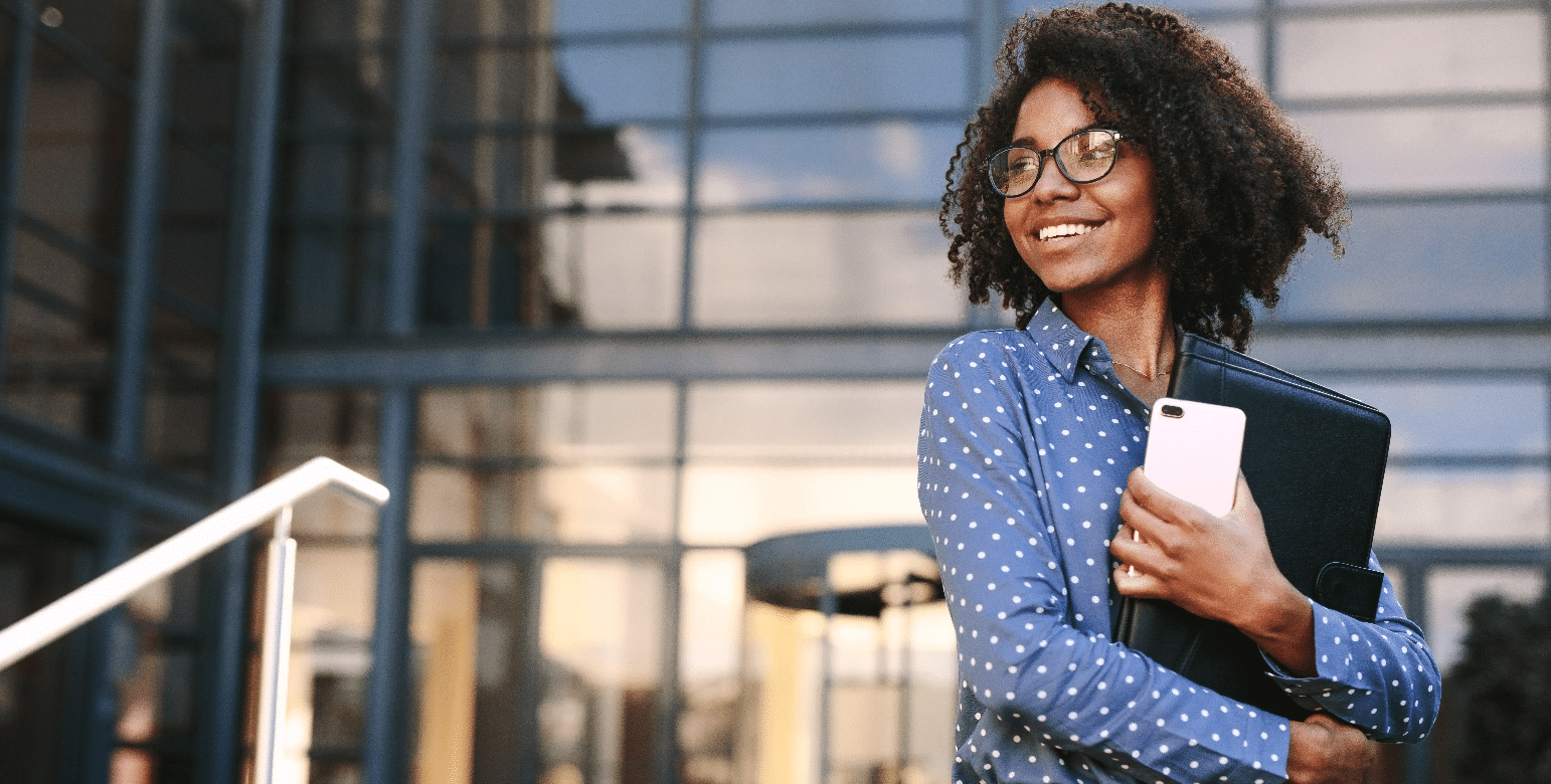 Business Woman With Phone and Tablet