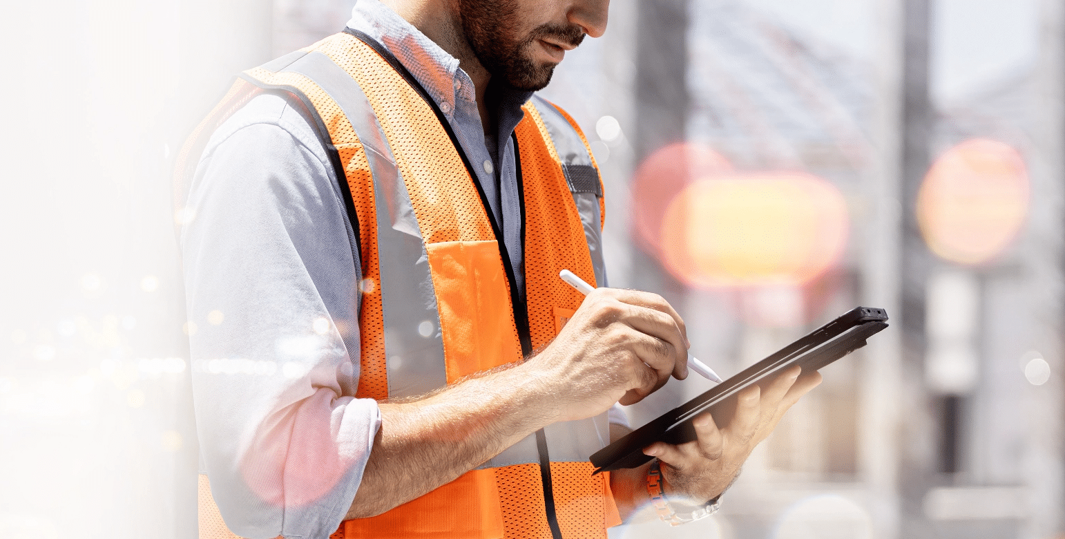 Warehouse Worker with tablet