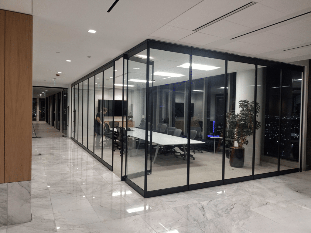 Glass Partition Walls for a Conference Room