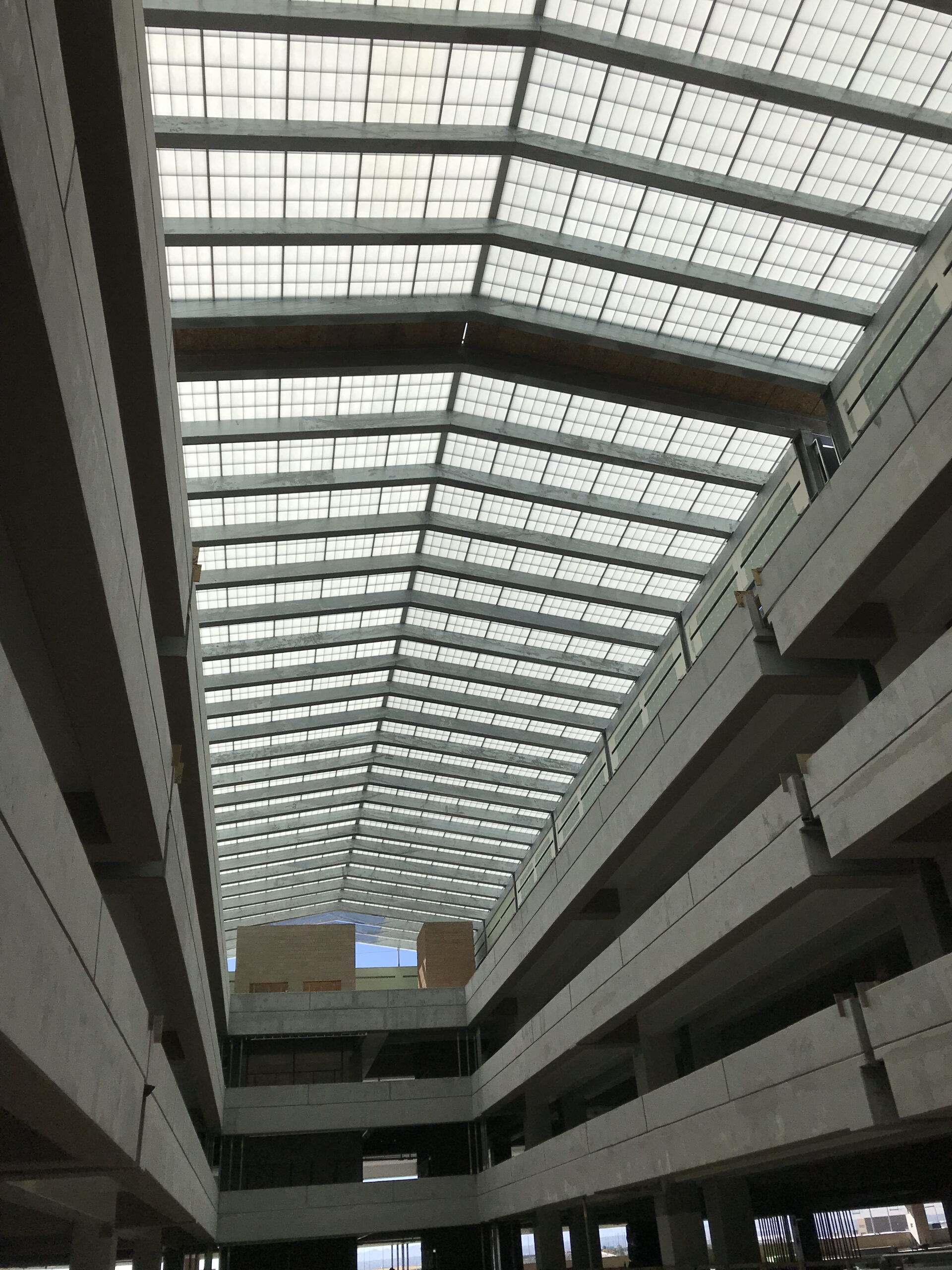 Skylight installation at Salt Lake City Airport parking garage.